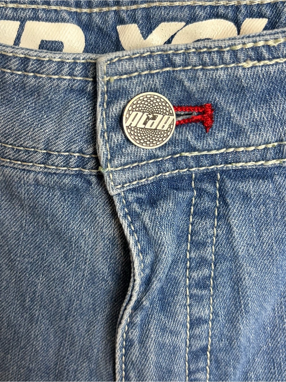 A. LAB Y2K Wide Leg Baggy Jeans | Rave Skater Grunge Denim 42 - Picture 4 of 12